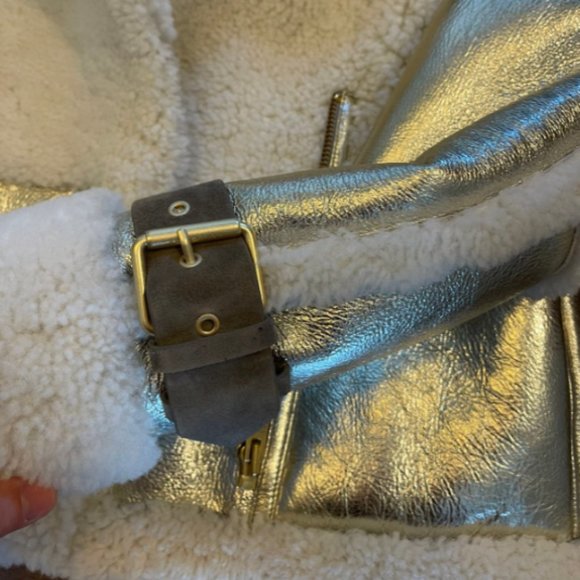 All Saints Farley Metallic Sheatling Jacket - Picture 5 of 6